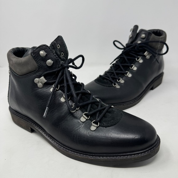 Vintage PAJAR Boots Black‎ Leather Waterproof Lace Up Boots Men's Size 9